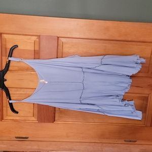 True Destiny -Blue Blouse-off the shoulder and flare arms